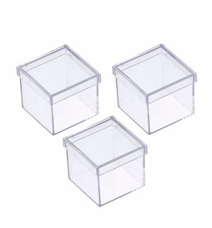 CAIXINHA ACRILICA 3X3 CRISTAL C/10 VEMAN