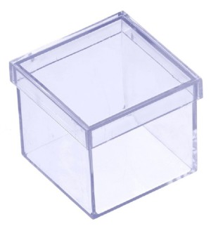 CAIXINHA ACRILICA 6X6 CRISTAL C/10 VEMAN